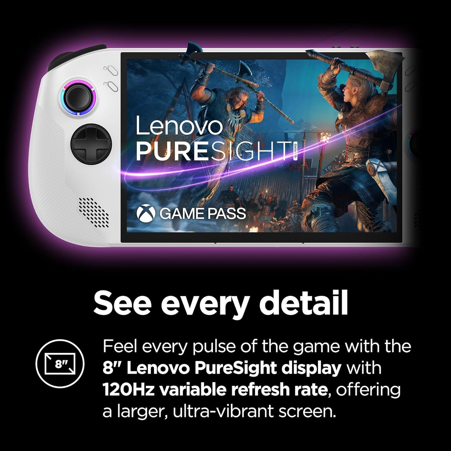 Lenovo Legion Go S - 2025 - Mobile Gaming Console - AMD Radeon Graphics Card - 8-inch
